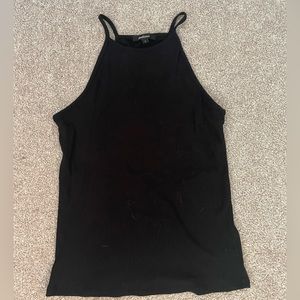 Charlotte Russe plain black high neck tank top